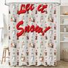 Let It Snow Shower Curtain Christmas Decor Bathroom Liner with Festive Snowman Dogs Design 72 X 84 Inches Waterproof Fabric Home