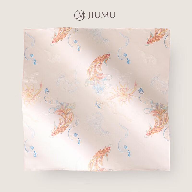 JIUMU Women's Dream Carp Mulberry Silk Scarf Shawl