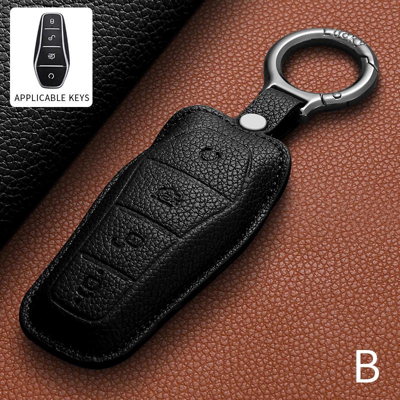 

Leather Car Key For Byd Qin Yuan Up Han Song Don Seal Sea Lion Seagull 06Ev E3 06Gt 06Dm 05Dm Xia Summer Protect Cover Accessory