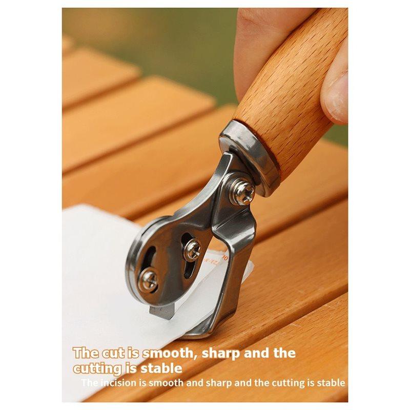 A25F-Straight Edge Trimming Knife For Leather Cutting Handmade DIY Leather Making Tool Arc Edge Design Hand Tool