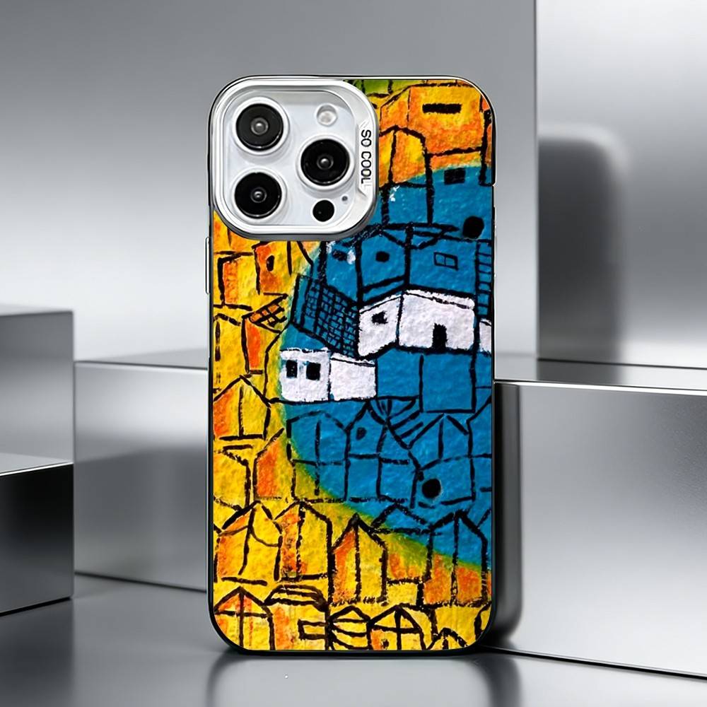 B-Brazil-themed illustration    Phone Case For iPhone 17,16,15,14,13,12,11 Plus,Pro Max,XS,Colored silver phone case iPhone13PROMAX