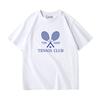 Black Short-Sleeved T-shirt Women 2025 New Arrival Summer Pure Cotton American Retro Sports Tennis Half Sleeve Tennis Club