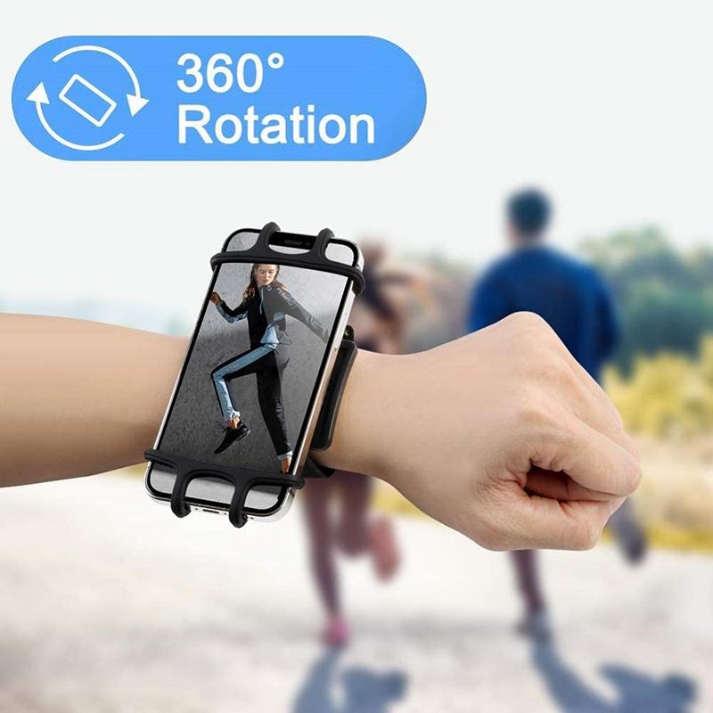 Porta telefono da polso Girevole a 360° Braccialetto Sportivo Universale Per Telefono Corsa Escursionismo Ciclismo Camminata Fascia da braccio Per 4.0-6.5 Pollici