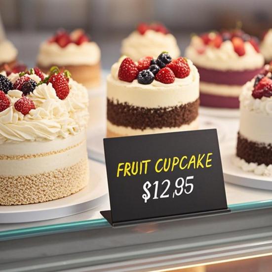 12Pcs Mini Chalkboard Sign with Marker Pens Dry-Erase Desktop Blackboard