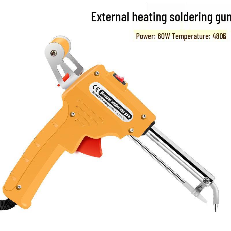 Handheld Portable 60W Electric Soldering Iron with Auto Solder Feed, US/EU Standard