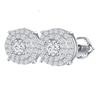 עגילי חתונה Moissanite מכסף 925 לכלות כסף סטרלינג לנשים עגילי Moissanite לנשים
