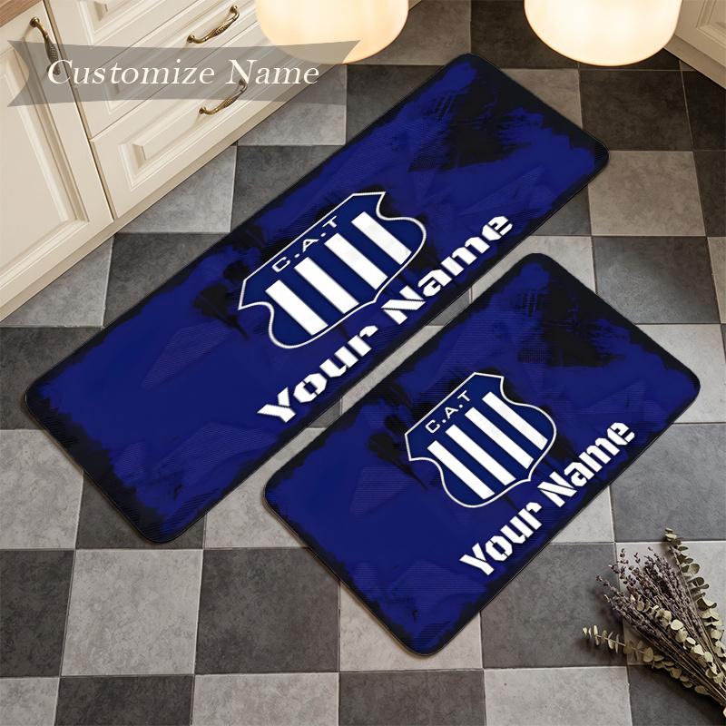 Club Atletico Talleres (5) Custom Name Flannel Mat Anti-Slip Kitchen Floor Rug for Home Kitchen Decor Gift