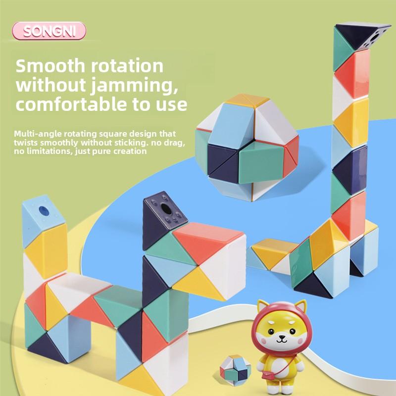 Macaron Rainbow Morandi Magic Ruler Children's Educational Toy Rubik's Cube Can Be Spliced