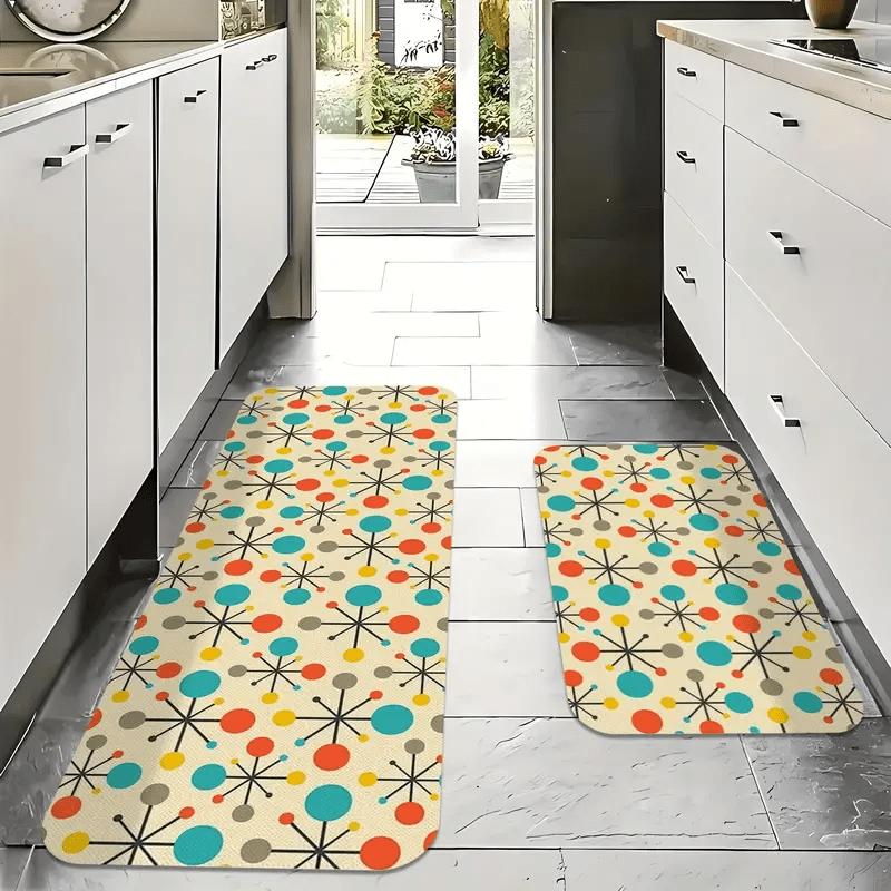 Polka Dot Non-Slip Floor Mat Washable Decorative Area Rug for Kitchen Living Room Bedroom Hallway Bathroom Laundry Room