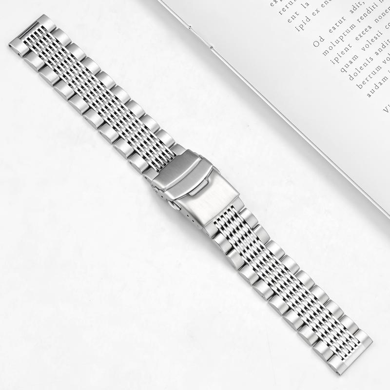 

18/20/22/24 мм Универсальный ремешок из нержавеющей стали для Omega Seiko с быстросъемным креплением для Samsung Huawei gt5 Мужской Женский Браслет 20mm серебряный