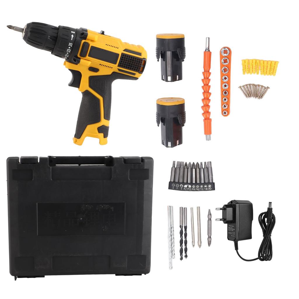 Bohrmaschinen-Set, 12 V, Lithium-Ionen-betrieben, 1400 U/min, multifunktionales Bohrmaschinen-Werkzeugset