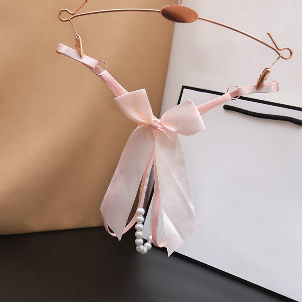 Pearl Sexy Hollow Out Thongs Bow Women's Briefs Underwear Lace G-String  Women