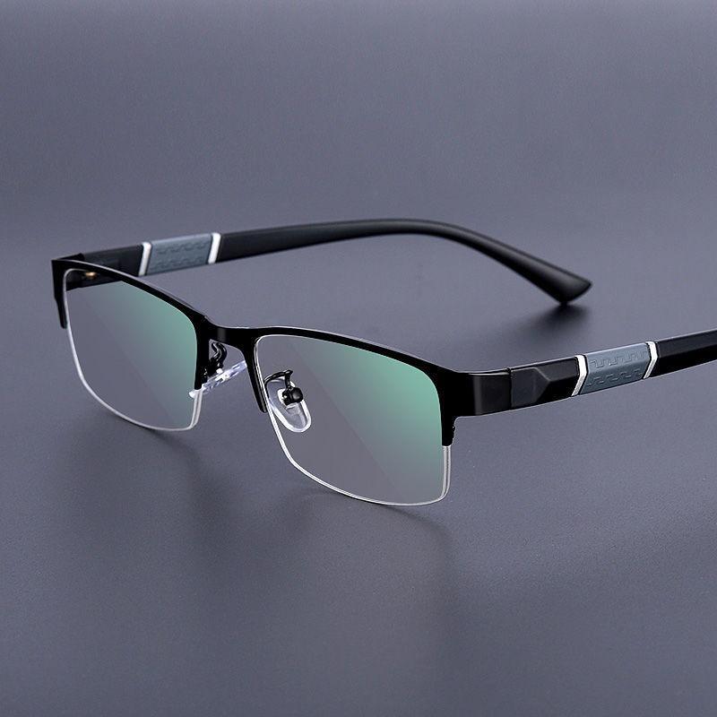 Kurzsichtigkeitsbrille Blaulichtfilter Business Halbrandbrille Lässig Herren Anti-Blaulicht Kurzsichtigkeitsbrille Dioptrien 0 bis -6.0