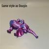 3D Printed Baby Elephant Figurine - Micro Landscape Ornament & Gift Model