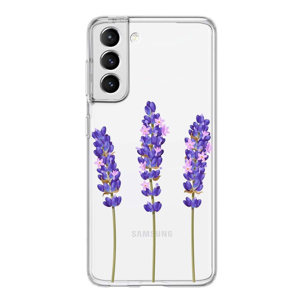 sunflower Flower Lavender Purple Phone Case For Samsung Galaxy S23 S22 S20 Ultra S21 FE 5G S9 Plus S10E S8 Note 20 Clear Cover