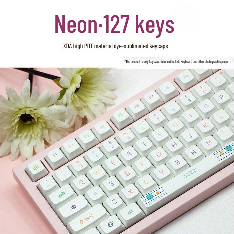127-Key Neo XDA Height Gaming Keycaps with Russian & Korean Phonetic