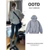 Mens Zip Up Hooded Sweatshirt Casual Short Fit Solid Color Streetwear Top