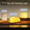Creative Gift for Women Portable LED Book Light, Wooden Magnetic Foldable Night Lamp with Stepless Dimming, Artistic Shaped USB
