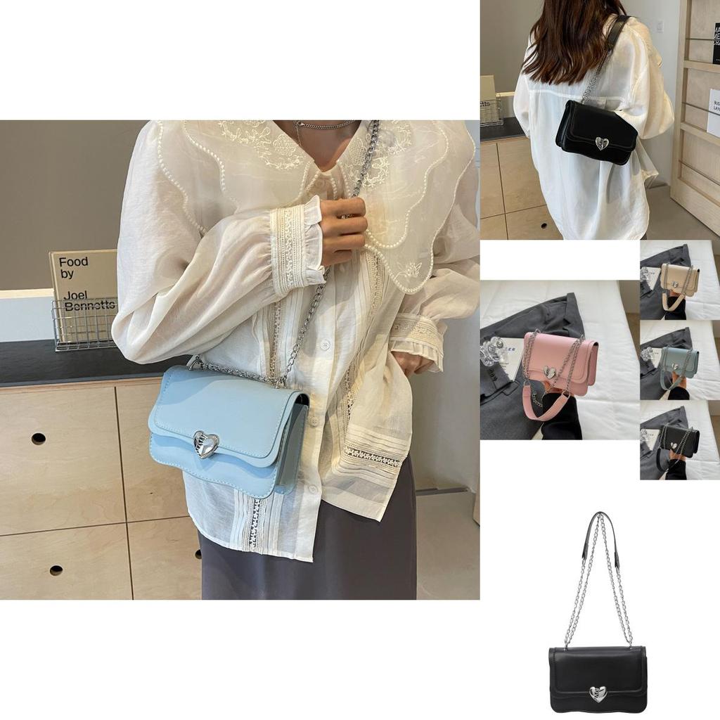 Trendige Street Style Pu-Leder Schultertasche Für Damen Schick Frühling 2024 Quadratisch Crossbody