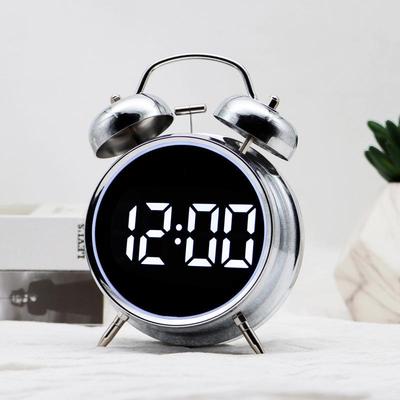 Super Loud Metal Bell Alarm Clock with Temperature & Date Display for Students Struggling To Wake Up, Silent Nighttime Watch.