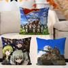Anime G-GIRLS Und PANZER Cushion Cover Car Throw Pillow Case For Sofa Car Christmas Gift 40x40cm 45x45cm