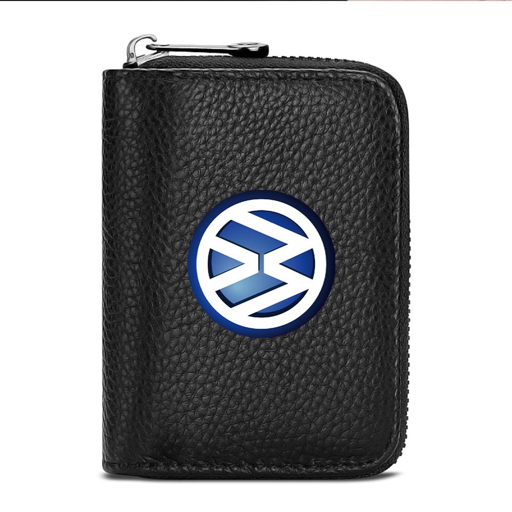 1 pièce Portefeuille de voyage multifonction Porte-billets carte d'identité Organisateur Porte-espèces Sac Pour Volkswagen Golf 7 5 4 6 Mk4 VW Tiguan Mk7 Qx0