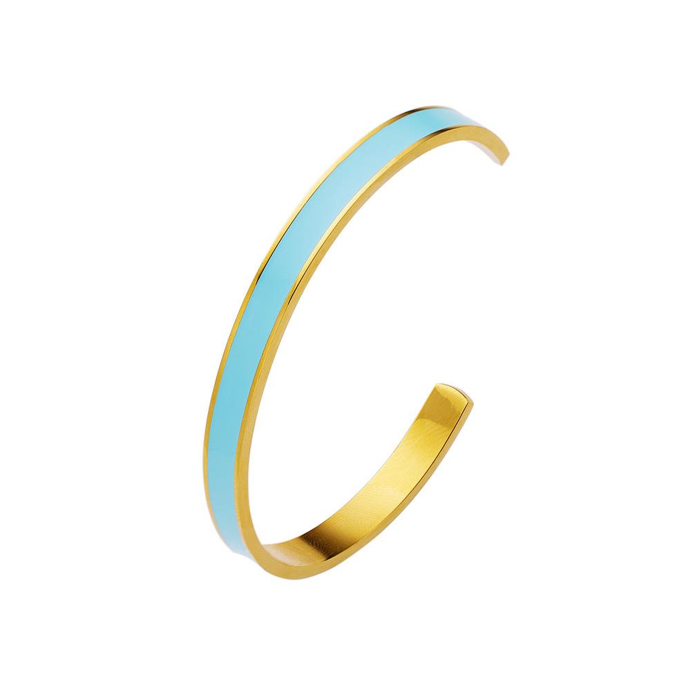 Drip Glossal Bracelet Fashion Color Enamel Hand Ropper Female Women's Wild Titanium Steel Bracelet