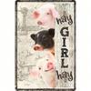 Metal Poster Vintage Heart 3 Pigs Farmhouse Wall Art Decor for Living Room