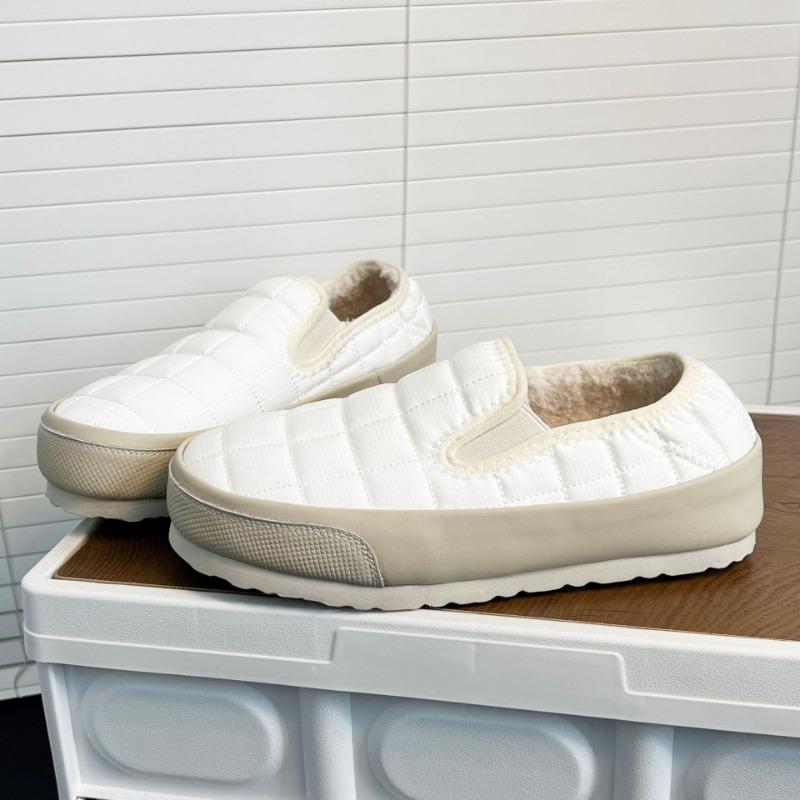 

Fleece one-pedal autumn and winter new versatile non-slip retro design flat-bottomed casual cotton shoes lazy shoes women 35 бежевий