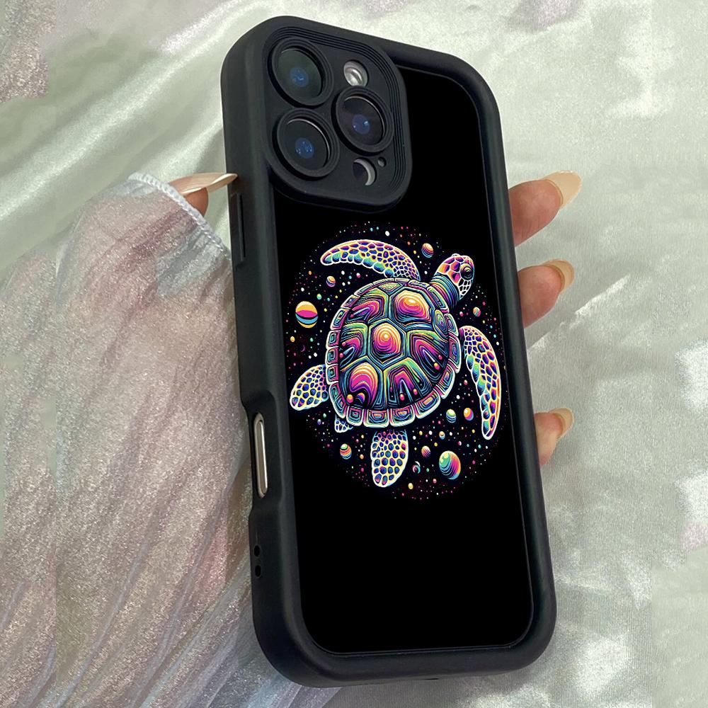JT472 Żółw morski w kosmosie, dla iPhone 17 16 15 14 13 Pro Max Samsung S26 S25 Ultra A17 A07 A56 A16 Xiaomi 15T Redmi 15c 14C Miękkie etui