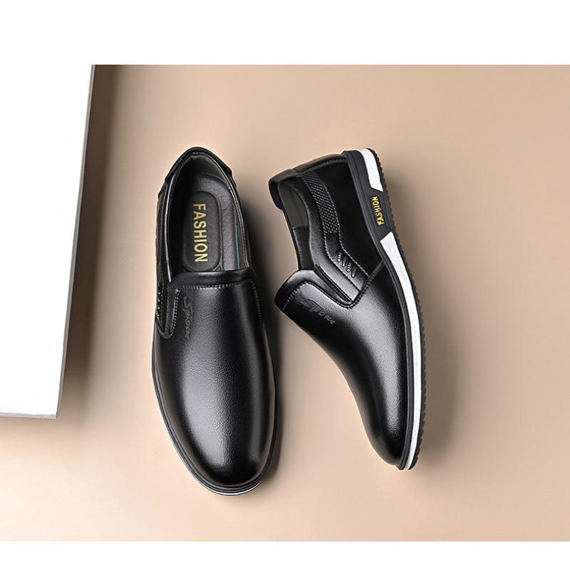 Large Size Men S Breathable Slip On Casual Leather Shoes