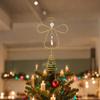 Christmas Tree Top Bow Tree Top Star Electroplated Iron Tree Top Star Holiday Decoration Ornaments