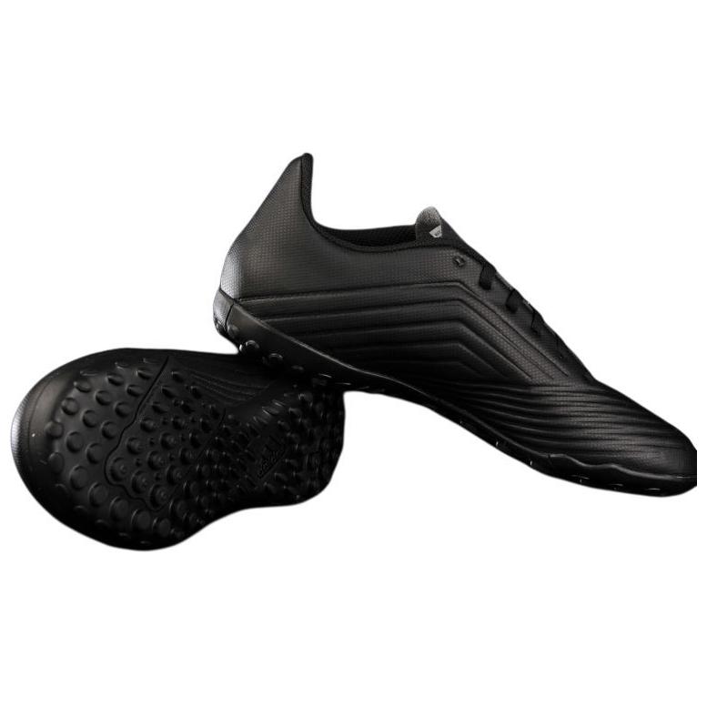 Adidas Predator Tango 18.4 Comfortable Lightweight TF (Rubber Studs) Artificial Turf Non-Slip Durable Soccer Shoes Men Soccer Shoes Black DB2140