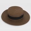 Color Square 20 Buckle Round Straw Hat Summer Travel Sunshade Cap Breathable