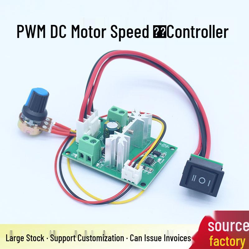 High-Power PWM DC Motor Speed Controller with Stepless Forward/Reverse Control, 12V-24V.