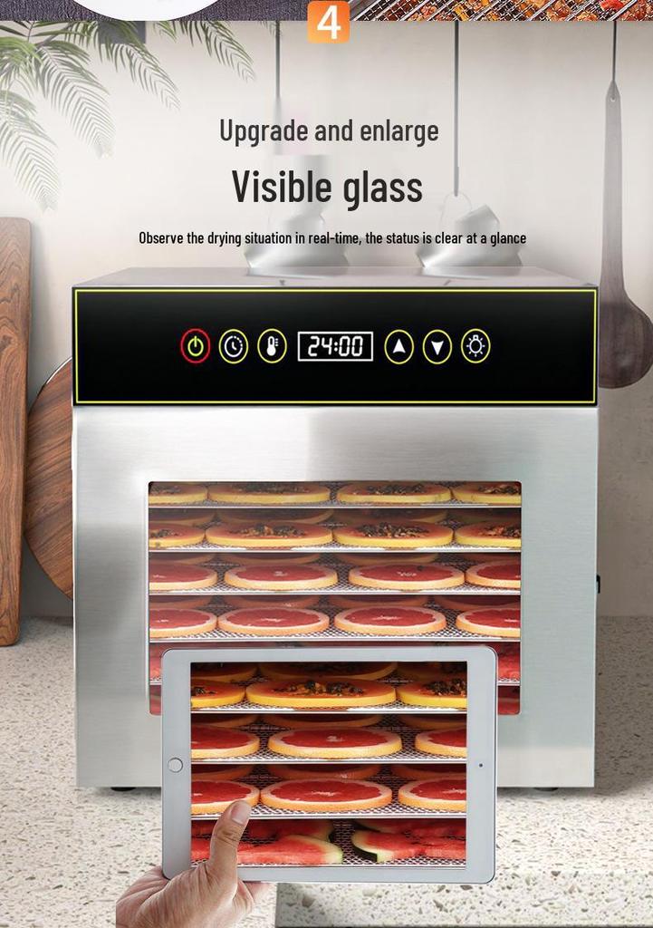 2025 Model Dual-Use 8-Layer Fruit & Vegetable Food Dehydrator for Home & Commercial Use