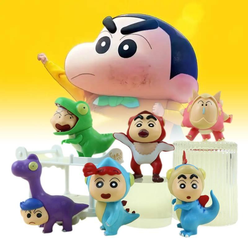 Crayon 6pcs Shin Chan Action Figure Decoration Doll Cartoon Toy Kids Anime Gifts