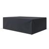 600D Oxford Outdoor Garden Furniture Sofa Set Cover, Waterproof Anti-UV Rattan Sun Lounger Protection Protector Cover, 275L x 205W x 90Hcm, Black