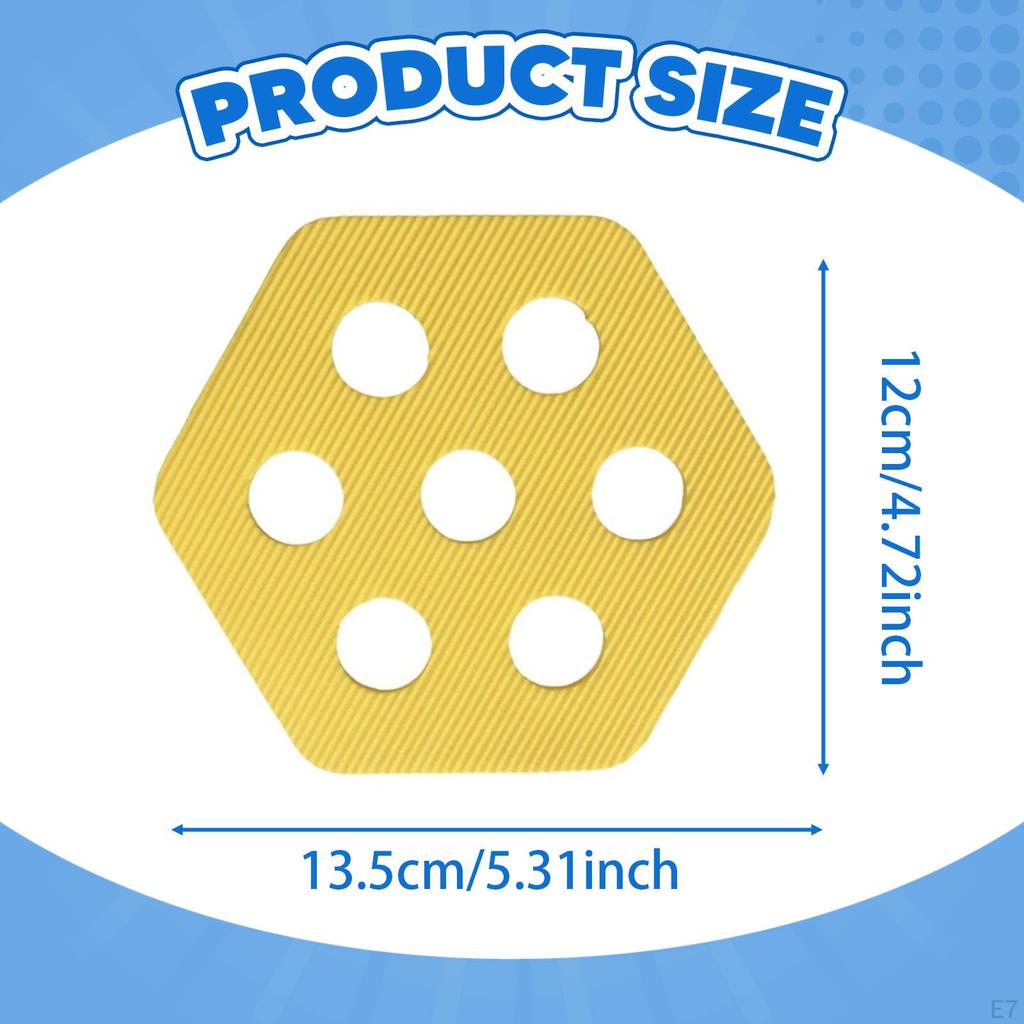 12 Pieces Hexagon Surfboard Pads Deck Decking Accessories Non Slip Mat Grip for