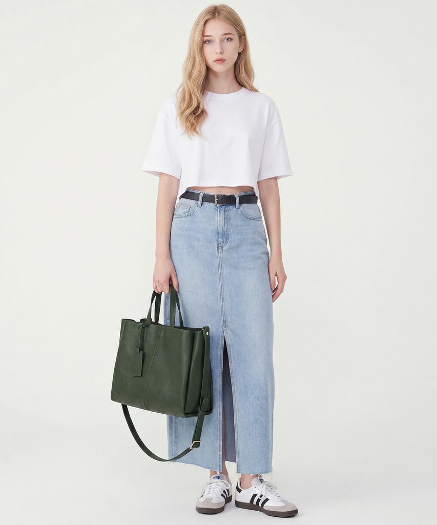 Studio Saera Jumbo Modern Tote Bag H16H276 Khaki