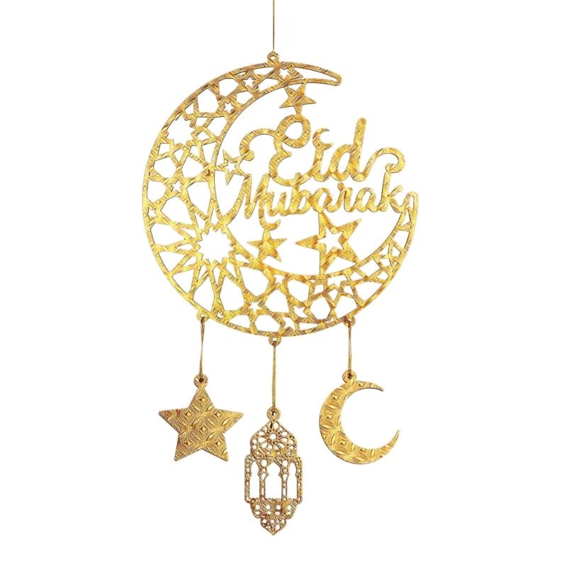 

Handmade Acrylic Islamic Wall Sign Featuring Golden Moon and for Decoration in House Shops Kitchens 1