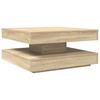 Rotating Coffee Table 360 degrees  Swivel Sonoma Oak Finish 70 x 70 x 34.5 cm