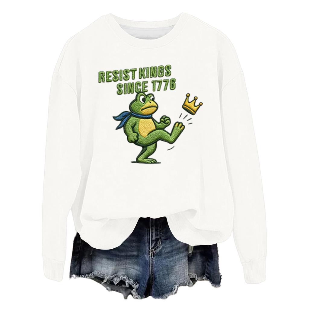 Women's Fashion Casual Long Sleeve Loose Printed Sweatshirt