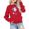 Kindermode Locker geschnittenes lässiges Langarm-Weihnachtspullover-Sweatshirt mit übergroßem Rundhalsausschnitt