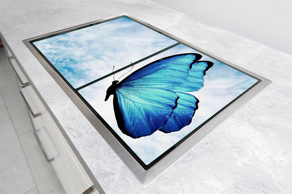 SZKLANA PŁYTA OCHRONNA NA KUCHENKĘ 85x52 MOTYL