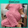 Cotton Pajamas For Women With Heart Print Comfortable Lounge Sleepwear Set For Home And Travel