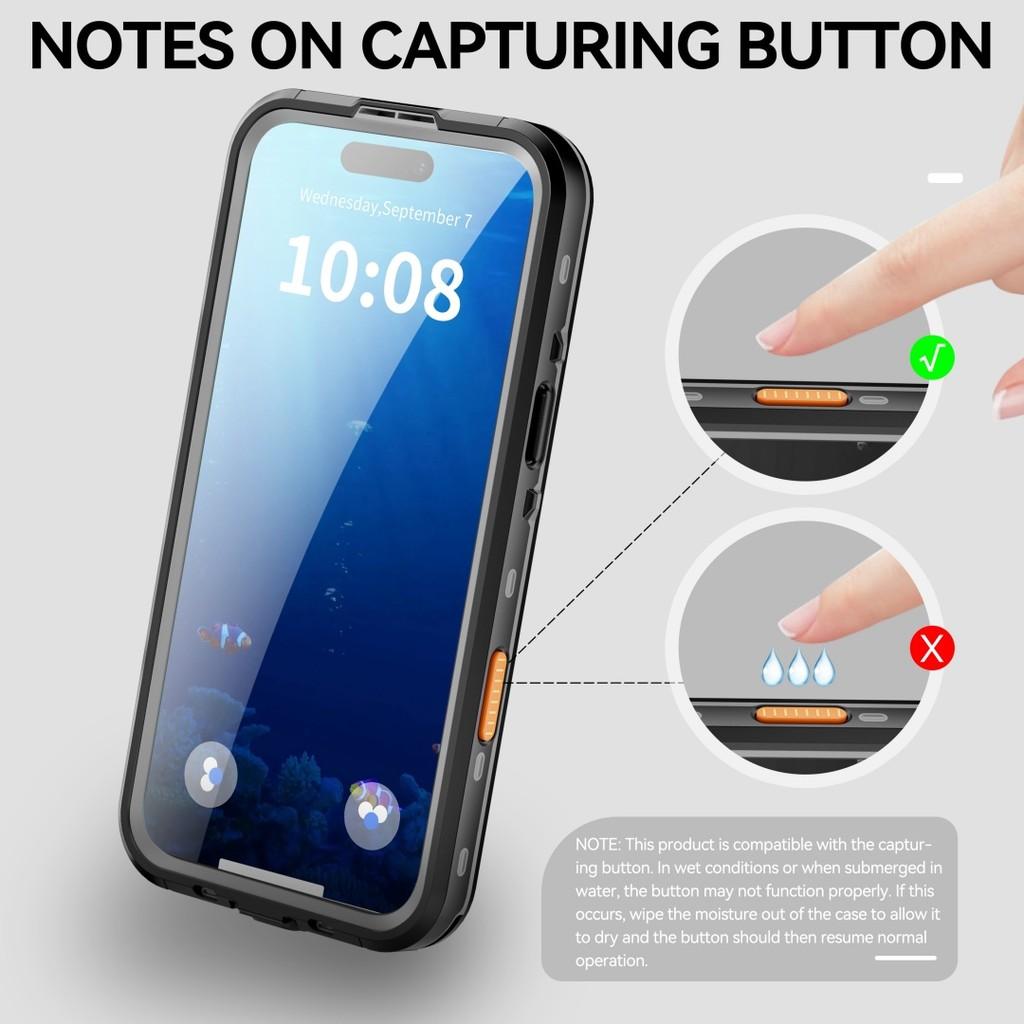 For iPhone 17/17 Air/17 Pro/17 Pro Max IP68 Waterproof Phone Case 360 Full Coverage Screen Protection Underwater Diving Case iPhone Shockproof Cover