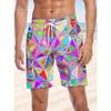 Novelty Men's Colorful Shorts Swimming Beach Shorts 3D Printing Surfboard Shorts Swim Trunks Men's and Women's Shorts