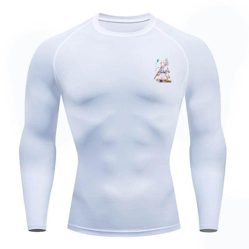 

Frieren Графические компрессионные футболки Мужские Футболки для тренировок в зале, для бега, Летние спортивные быстросохнущие футболки Топы с коротким рукавом Рашгард XXXL