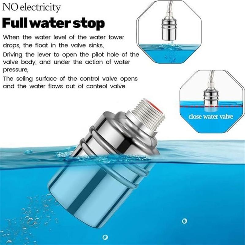 Fully Automatic Float Valves Stainless Steel Float Valves Water Maintenance Part Water Control Valves Suitable for Water